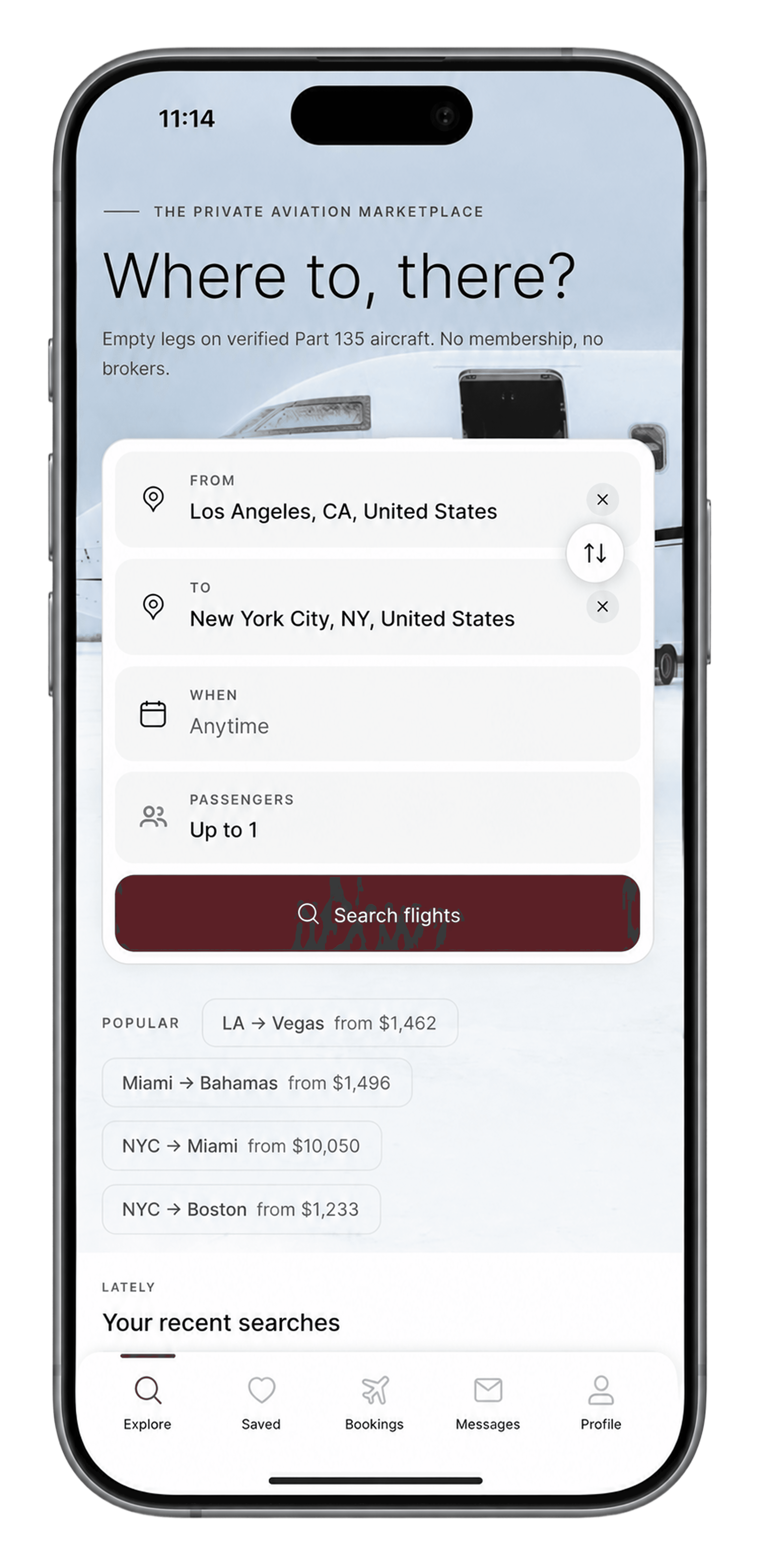 The SkyAccess app on a smartphone